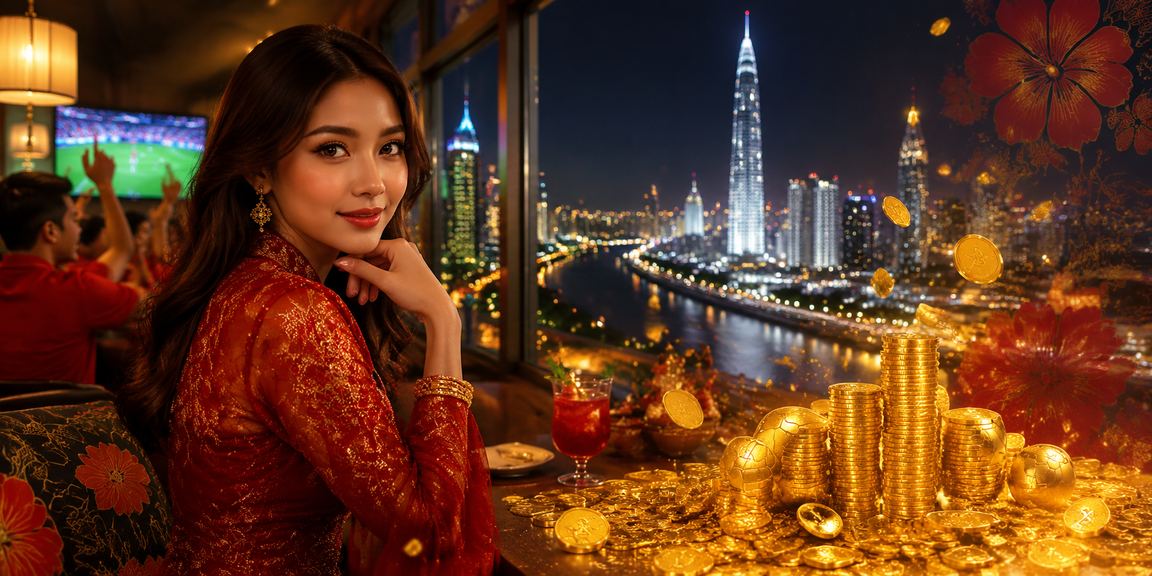 Aktiviti pertaruhan kriket rm2 dalam suasana bandar raya Kuala Lumpur moden